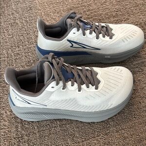 Altra White and Blue Athletic Shoes